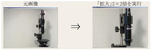 アプリケーション　画像計測合成ソフト　WinScale-S　画像処理　画像拡大例